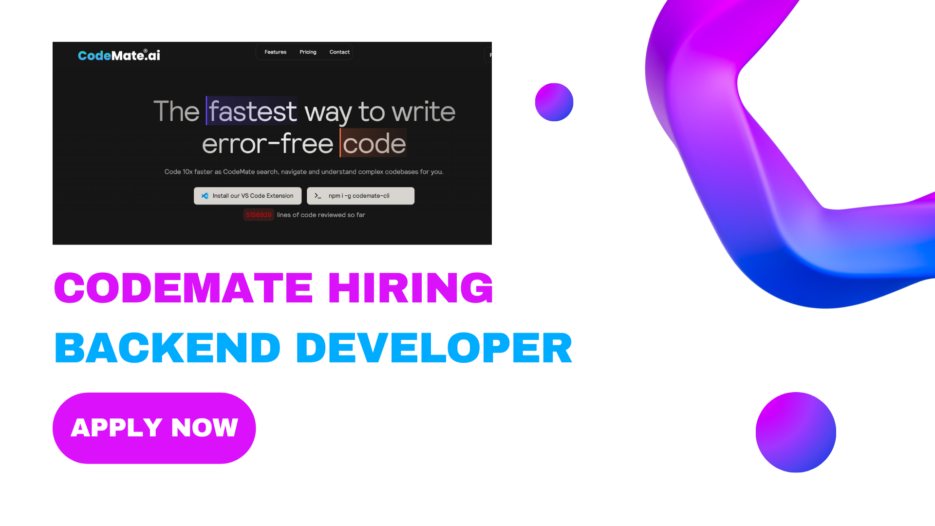 CodeMate Hiring for Backend Developer | 2024 | Apply Now