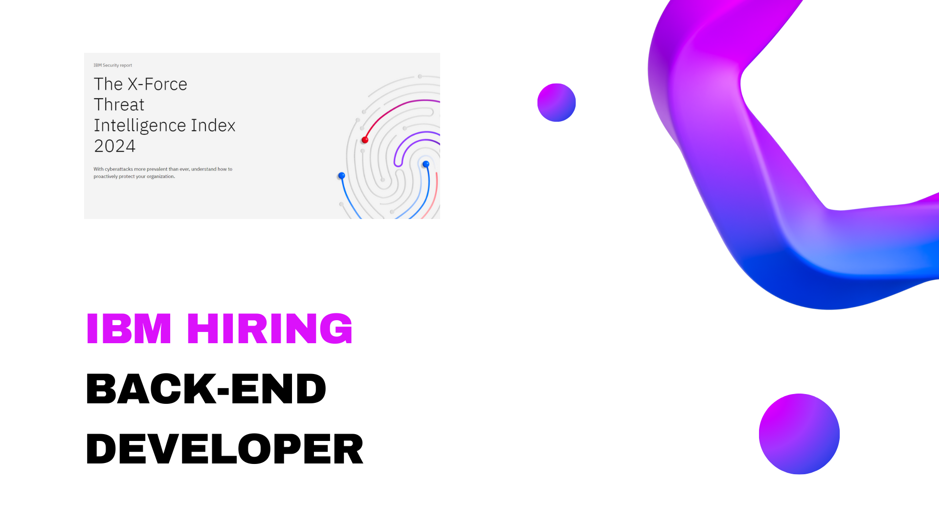 IBM Hiring For Back-end Developer - 2024 - Apply Now