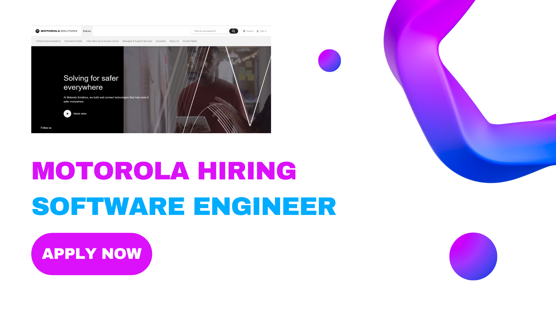 Motorola Hiring for Software Engineer | Fresher | 2024 | Apply Now