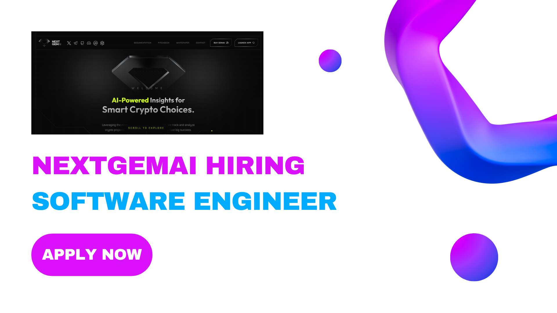 NextGemai Hiring for Software Engineer | Apply Now | 2024