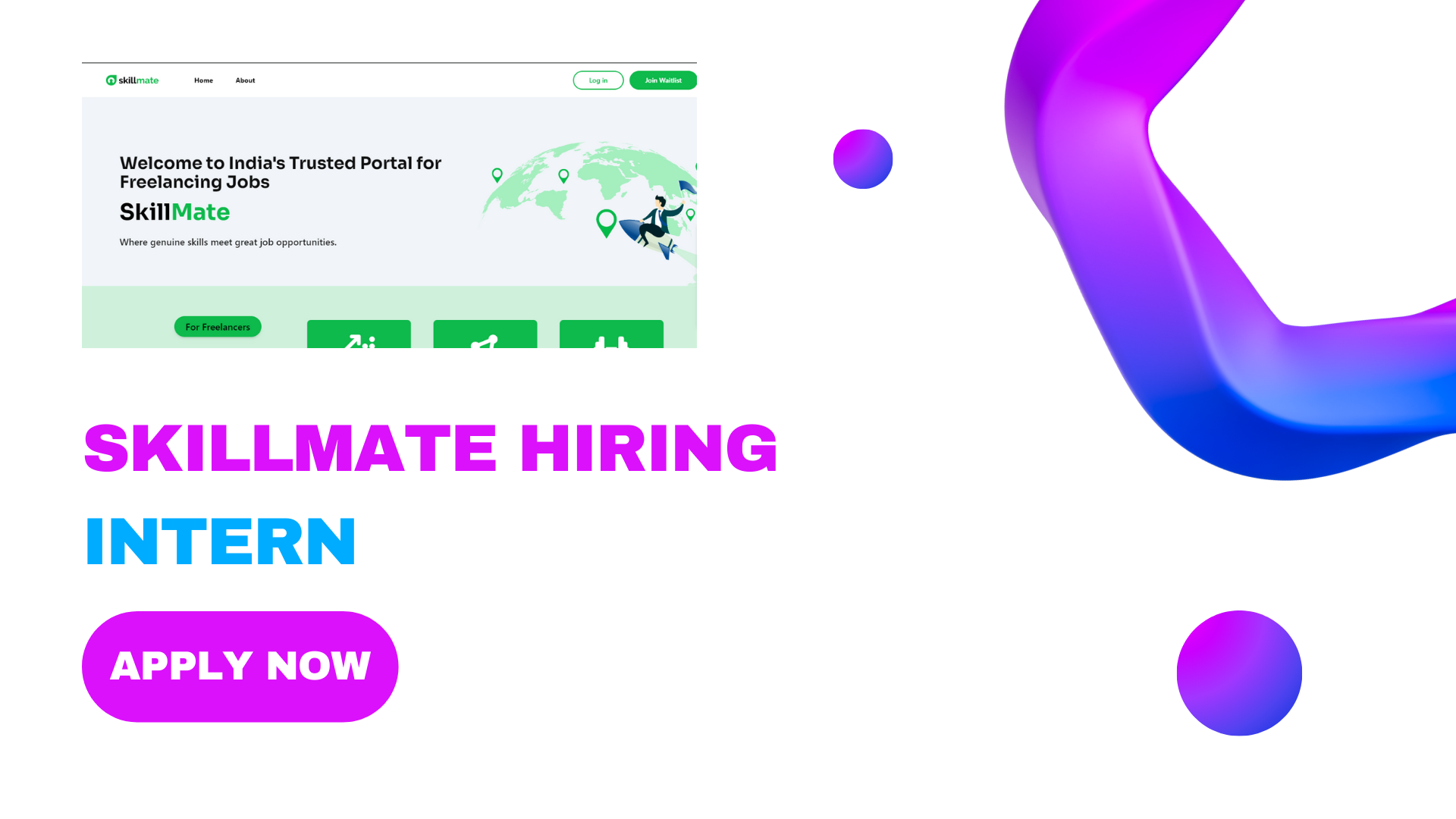 Skillmate Hiring for Intern | Fresher | 2024 | Apply Now