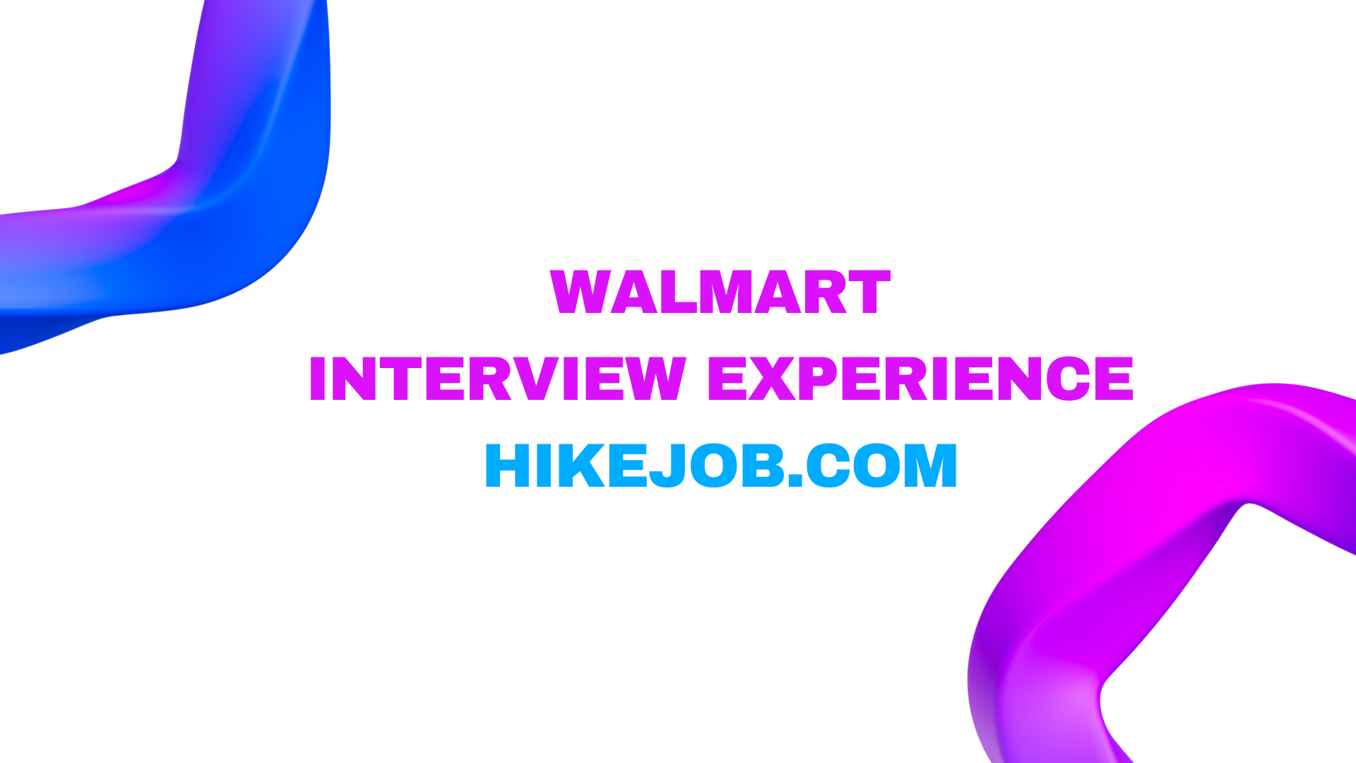 Walmart Interview Experience | 2024