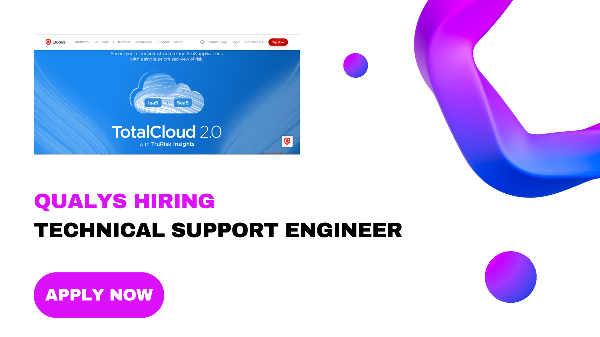 Qualys Hiring for Technical Support Engineer | Apply Now | 2024